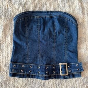 Urban Outfitters Blue Denim Crop Top